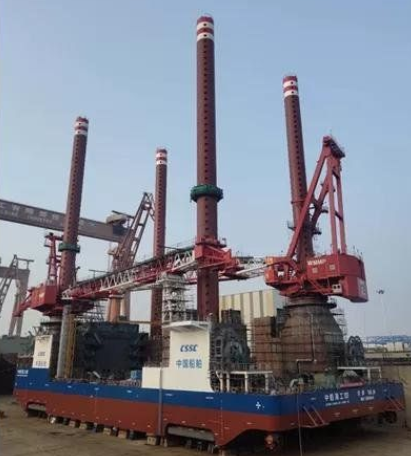“中船海工101”海上風電安裝平臺順利下水