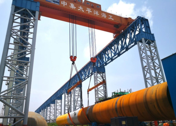 南通中集太平洋海工順利交付首制海上風電管樁